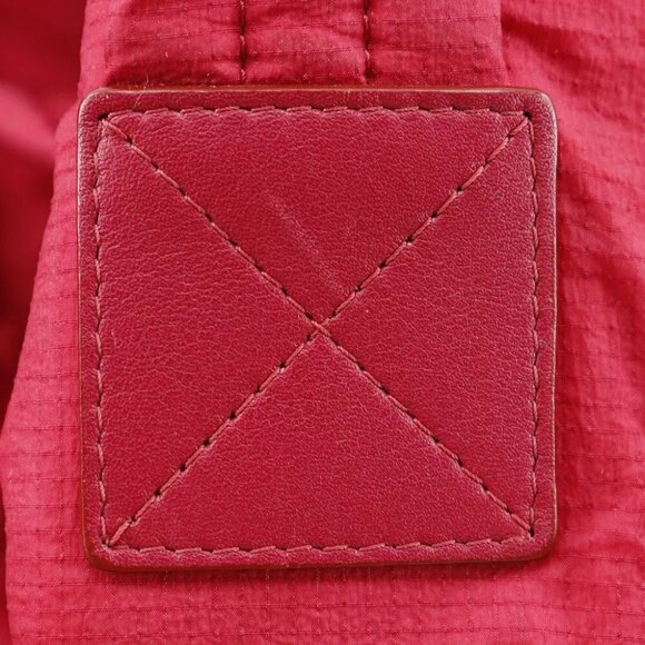CHANEL COCO Mark Backpack Daypack Matelasse Red Nylon Women